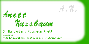anett nussbaum business card